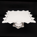 Westmoreland Ring and Petal Milk Glass Cake Stand