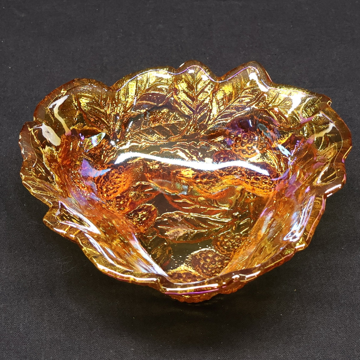 Indiana Glass Marigold Carnival Glass Bowl