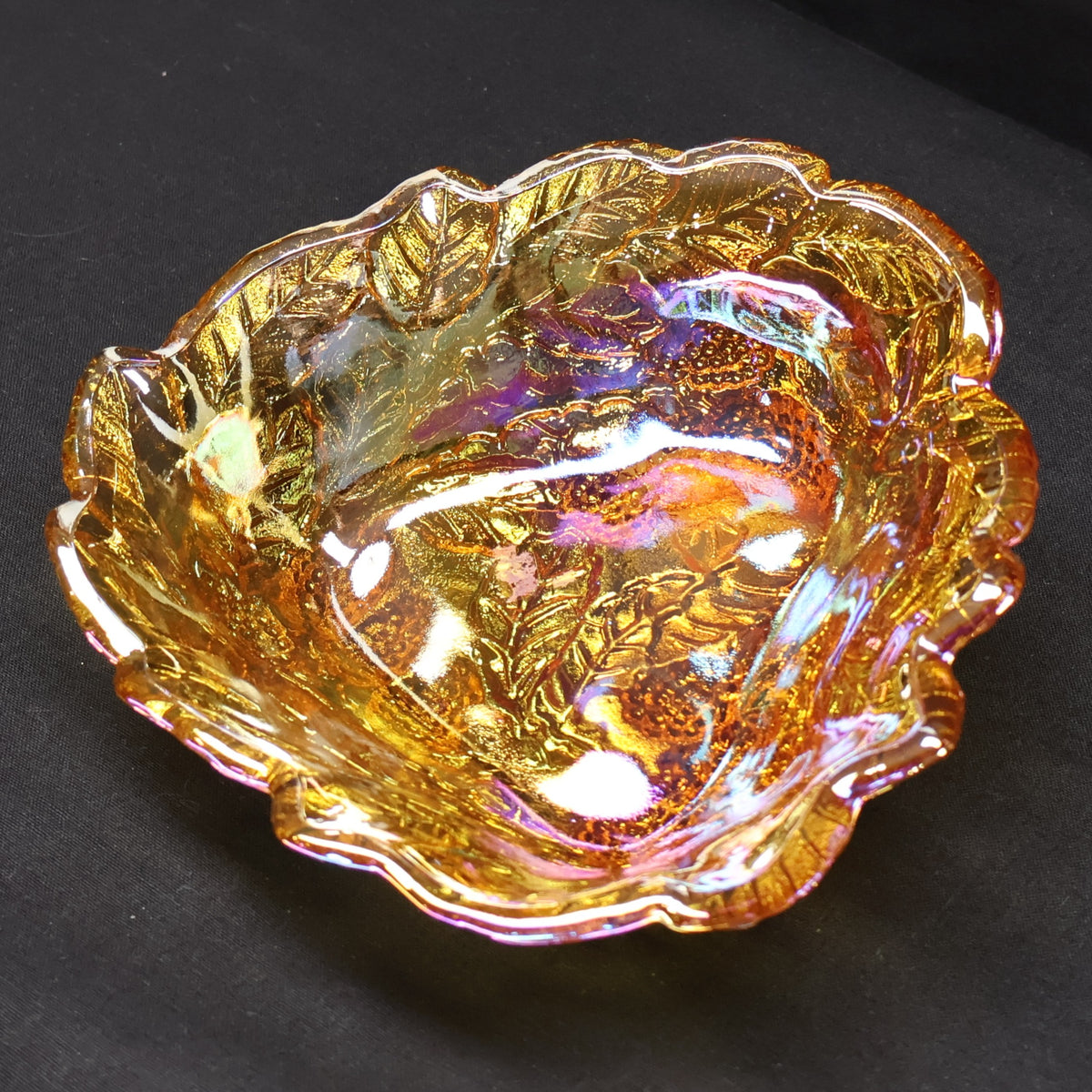 Indiana Glass Marigold Carnival Glass Bowl