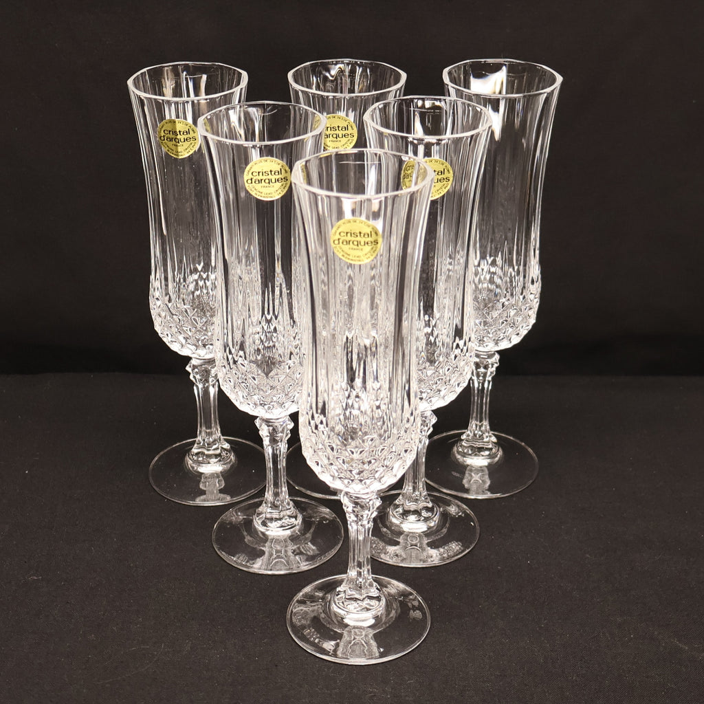 Cristal D'Arques Longchamps Champagne Flute 6 Piece Set