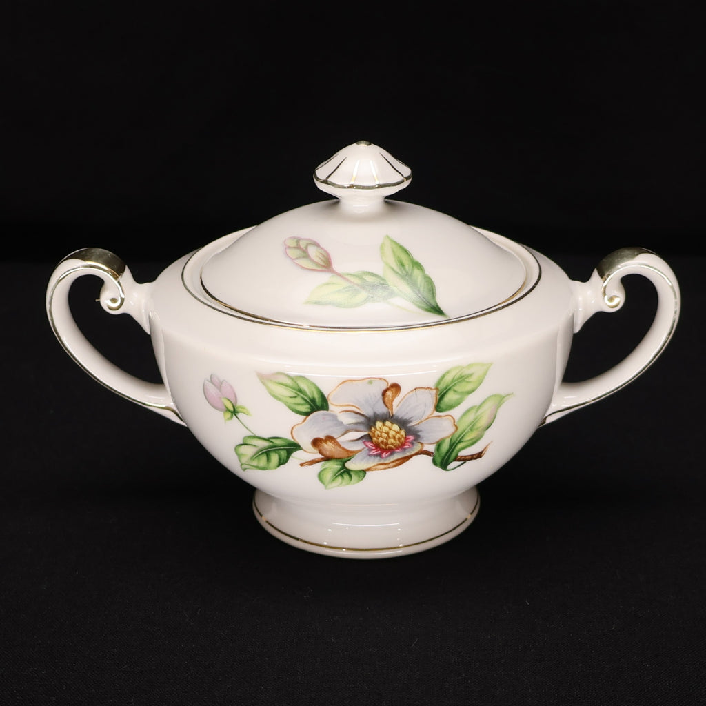 Roselyn Dogwood Creamer and Covered Sugar Bowl