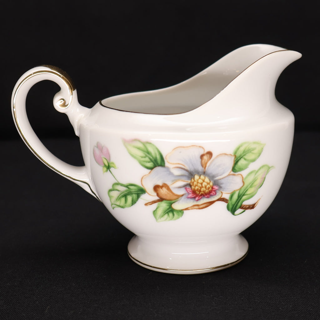 Roselyn Dogwood Creamer and Covered Sugar Bowl