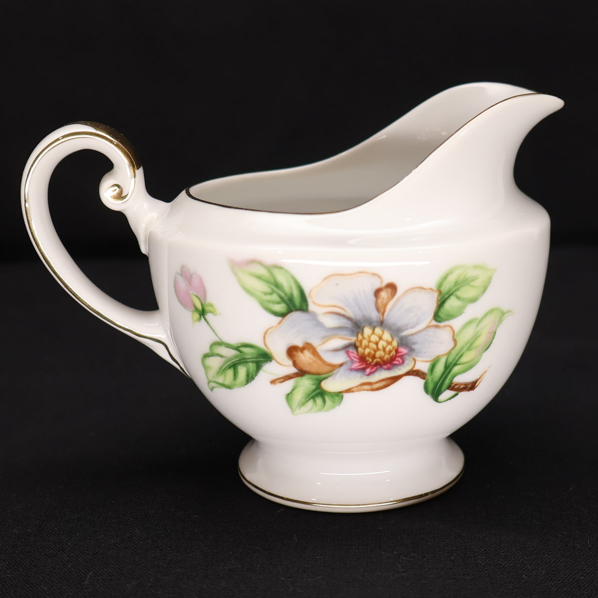 Roselyn Dogwood Creamer and Covered Sugar Bowl