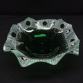 Cambridge Green Glass Bowl with Charleton Decoration