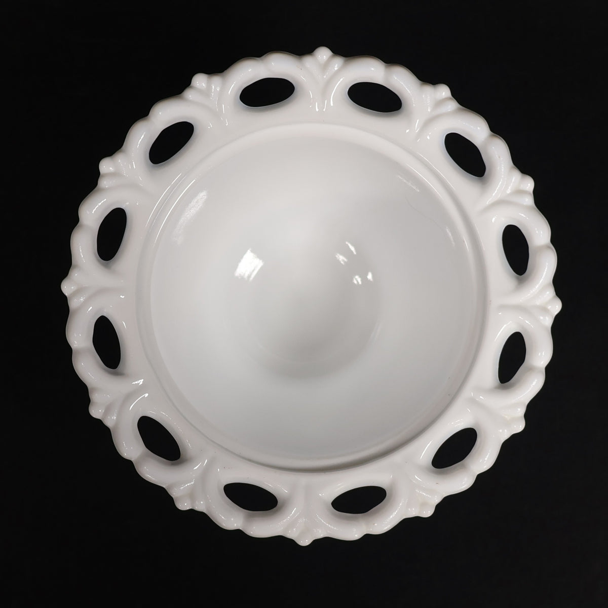 Indiana Glass Milk Glass Harvest Lidded Compote