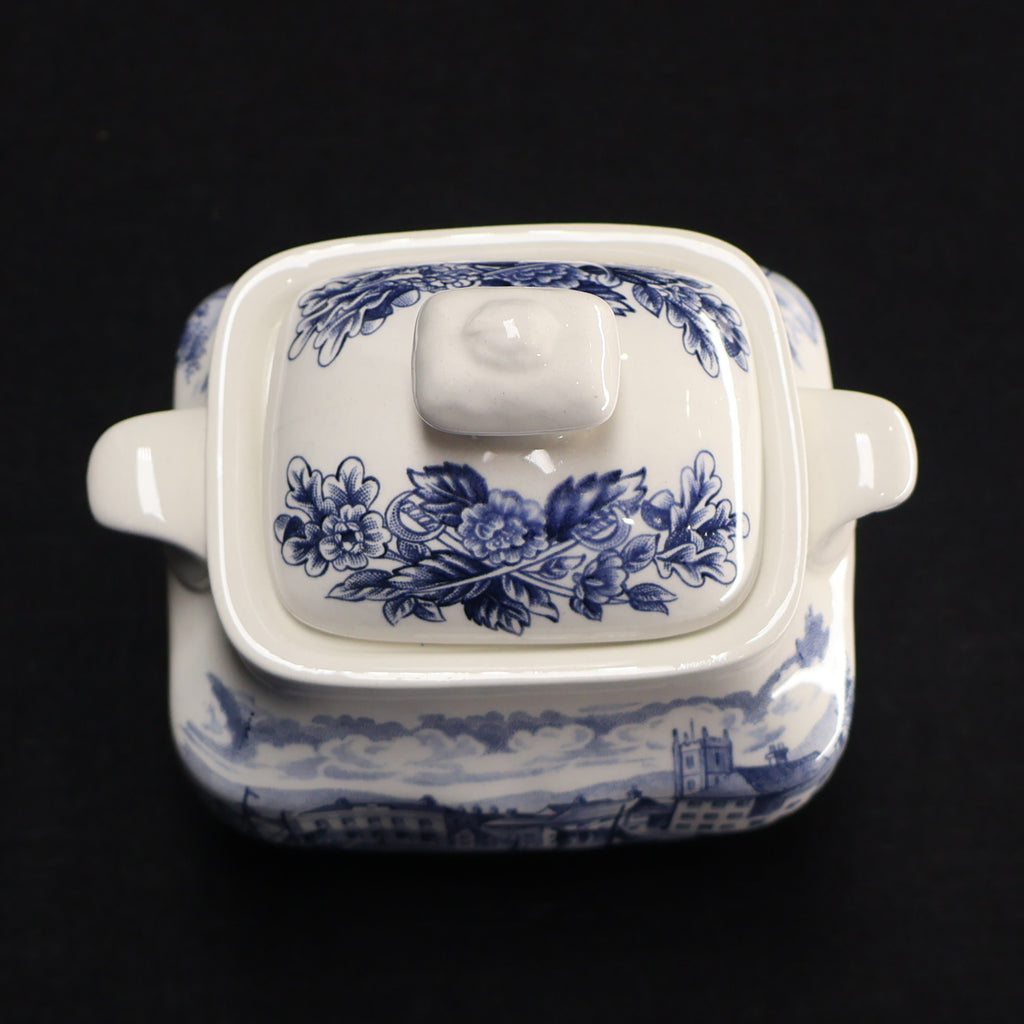 Historical Ports of England Covered Sugar Bowl and Creamer