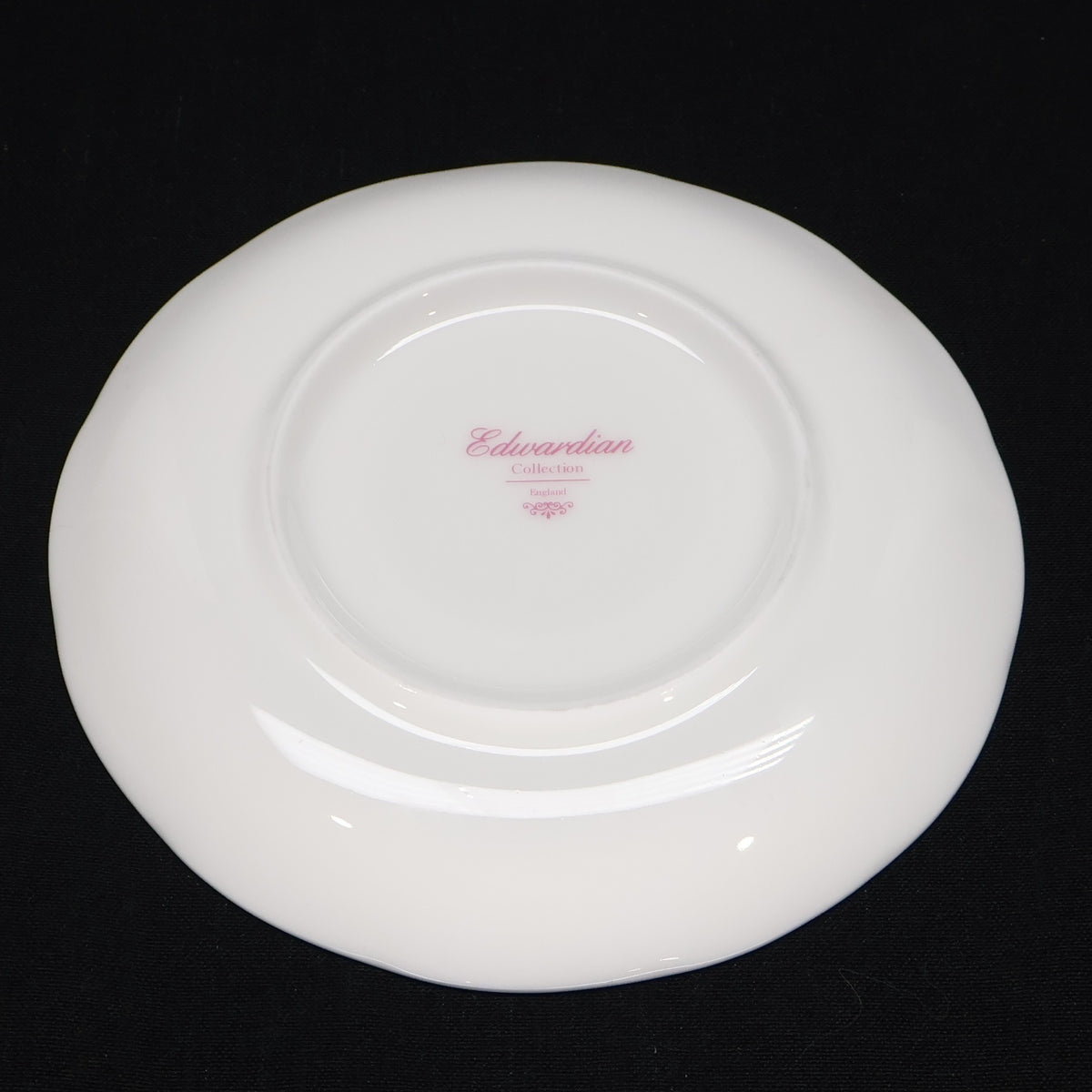 Edwardian Collection England Tea Cup and Saucer Pink and Green