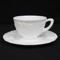 Indiana Glass Milk Glass Harvest Cup and Saucer