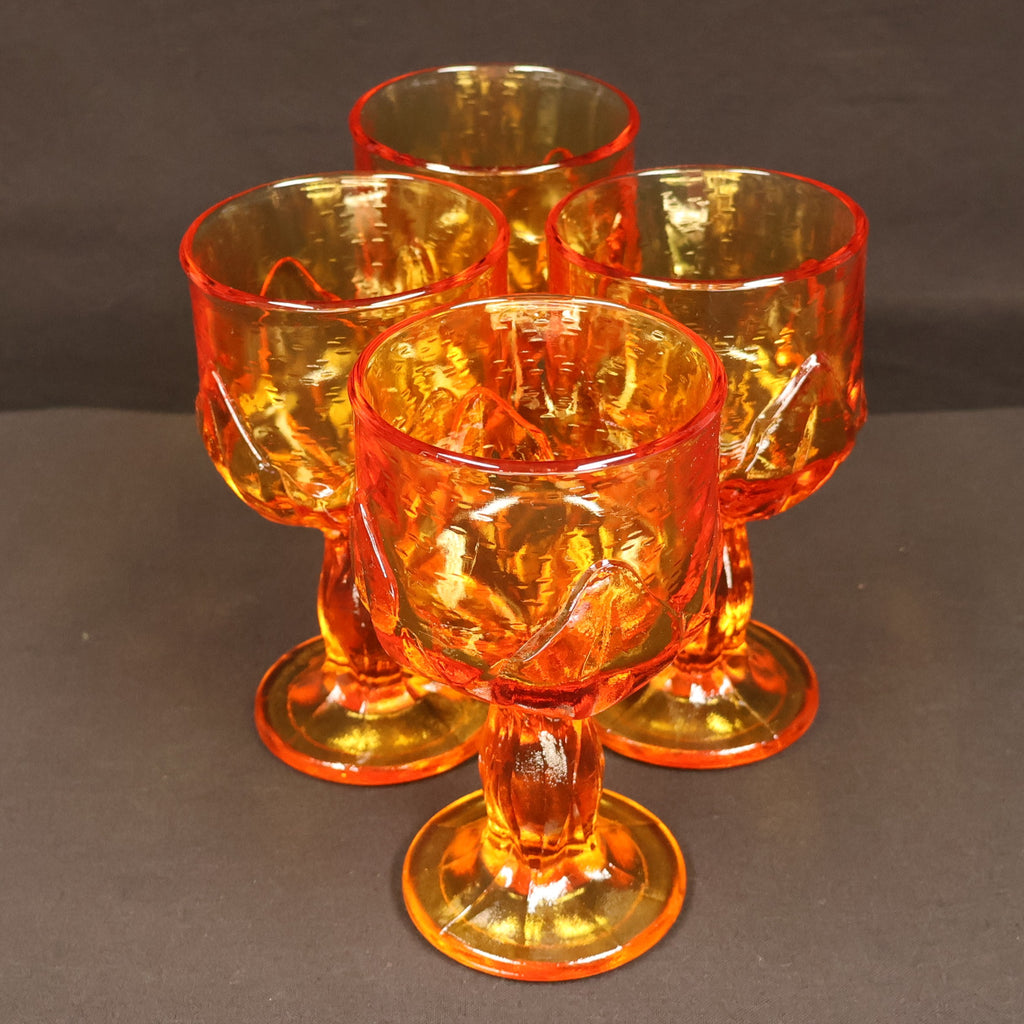Tiffin Glass Cabaret Amber Glass Footed Goblet