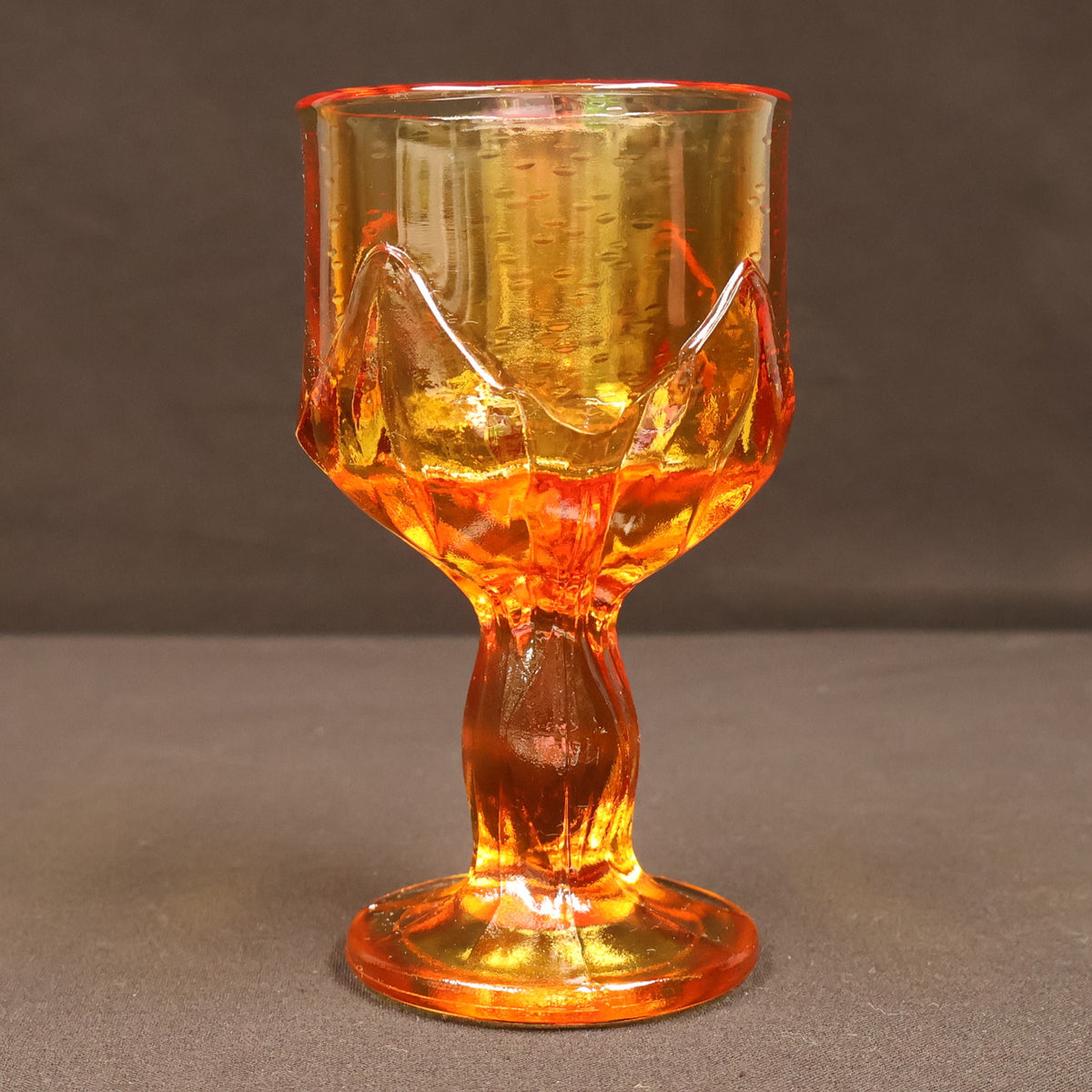 Tiffin Glass Cabaret Amber Glass Footed Goblet