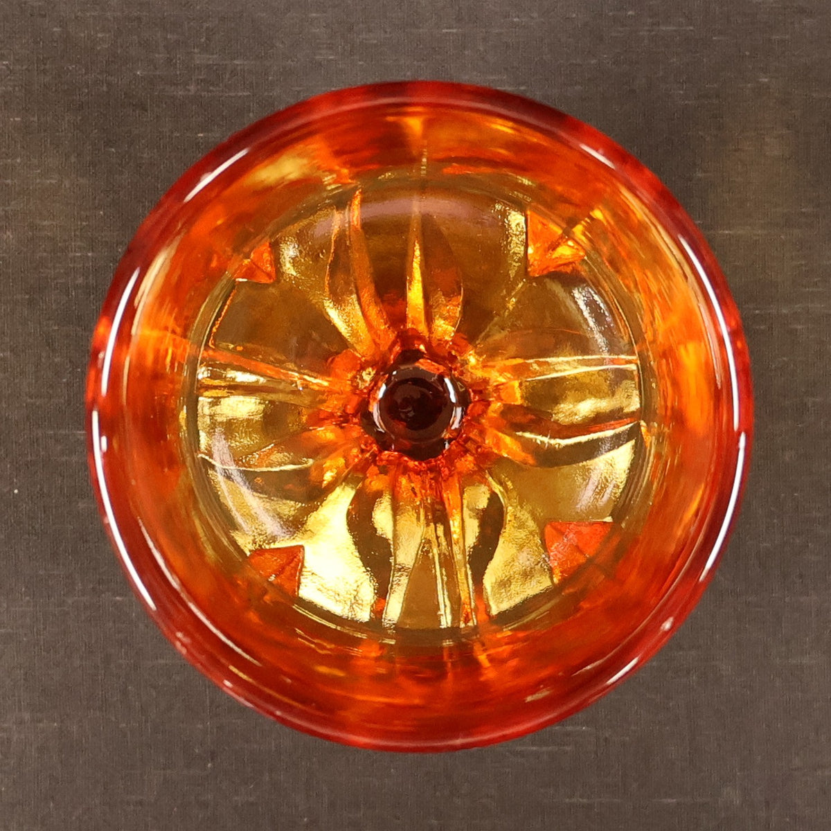 Tiffin Glass Cabaret Amber Glass Footed Goblet