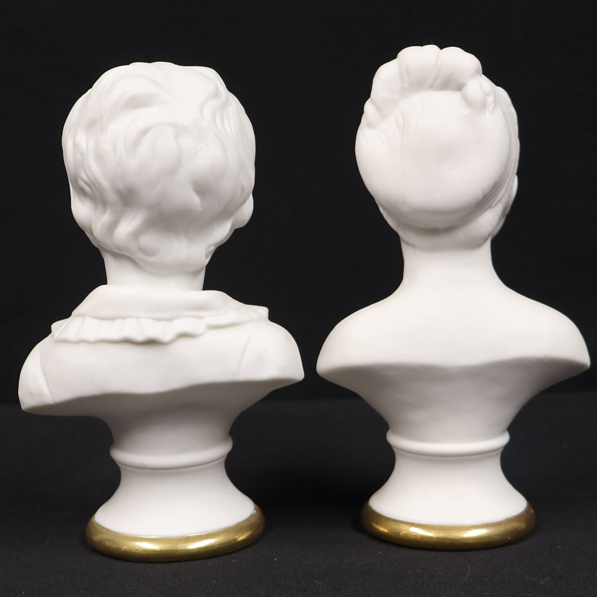 Lefton Porcelain Boy and Girl Busts (#3902)