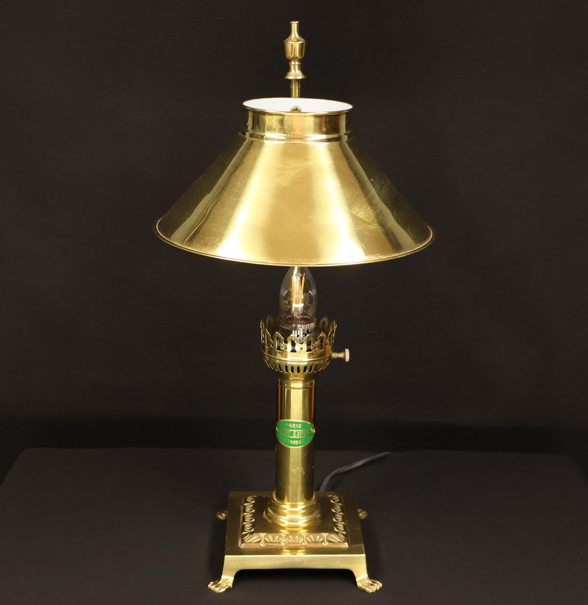 Orient Express Brass Table Lamp Reproduction