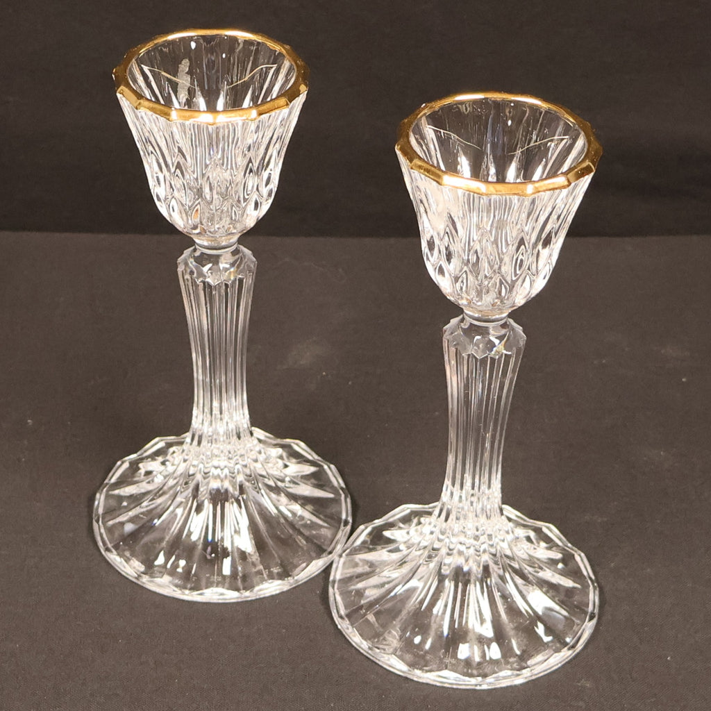Cristal D'Arques-Durand Bretagne (Gold Pattern) Candlestick Holder