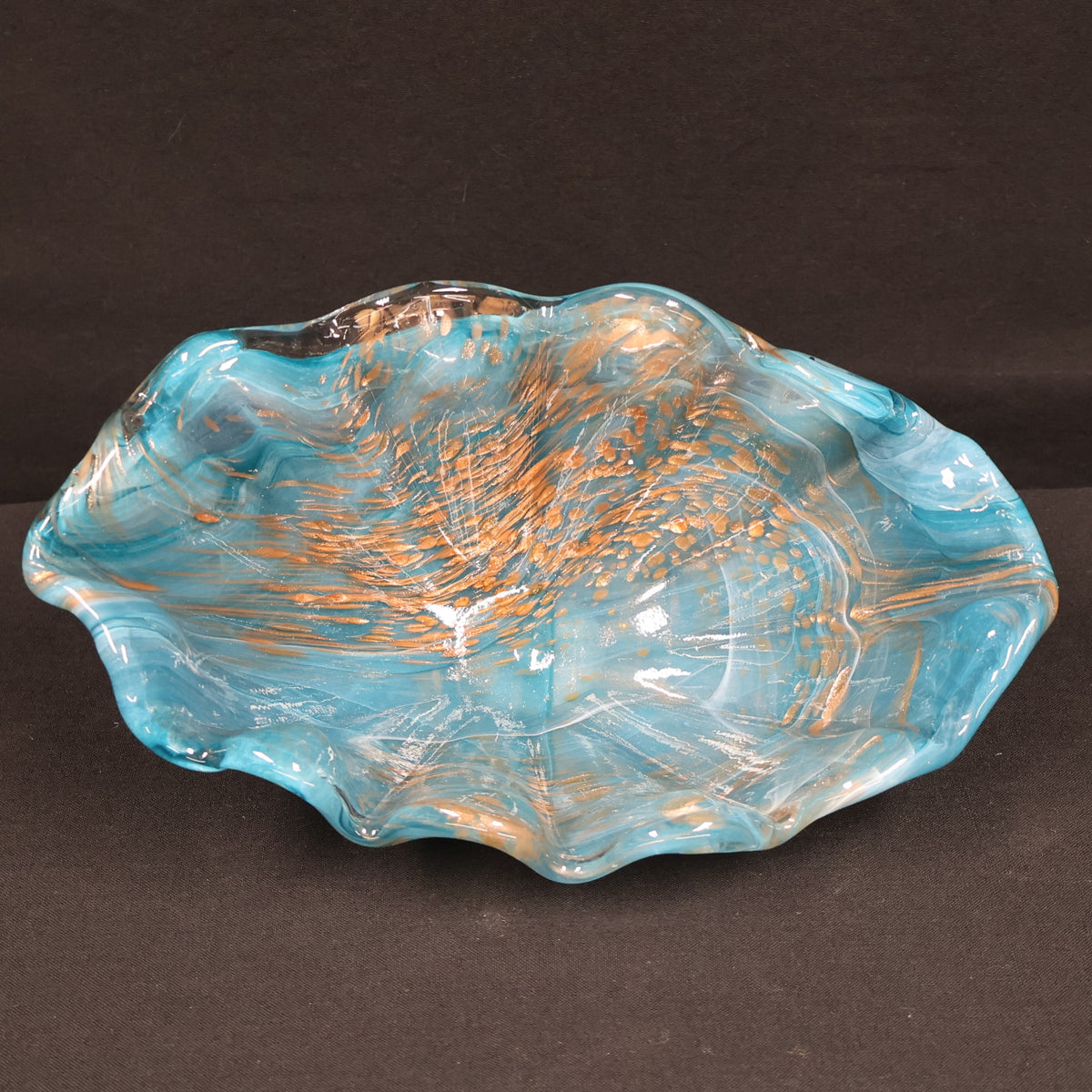 Murano-like Shell Aventurine Bowl