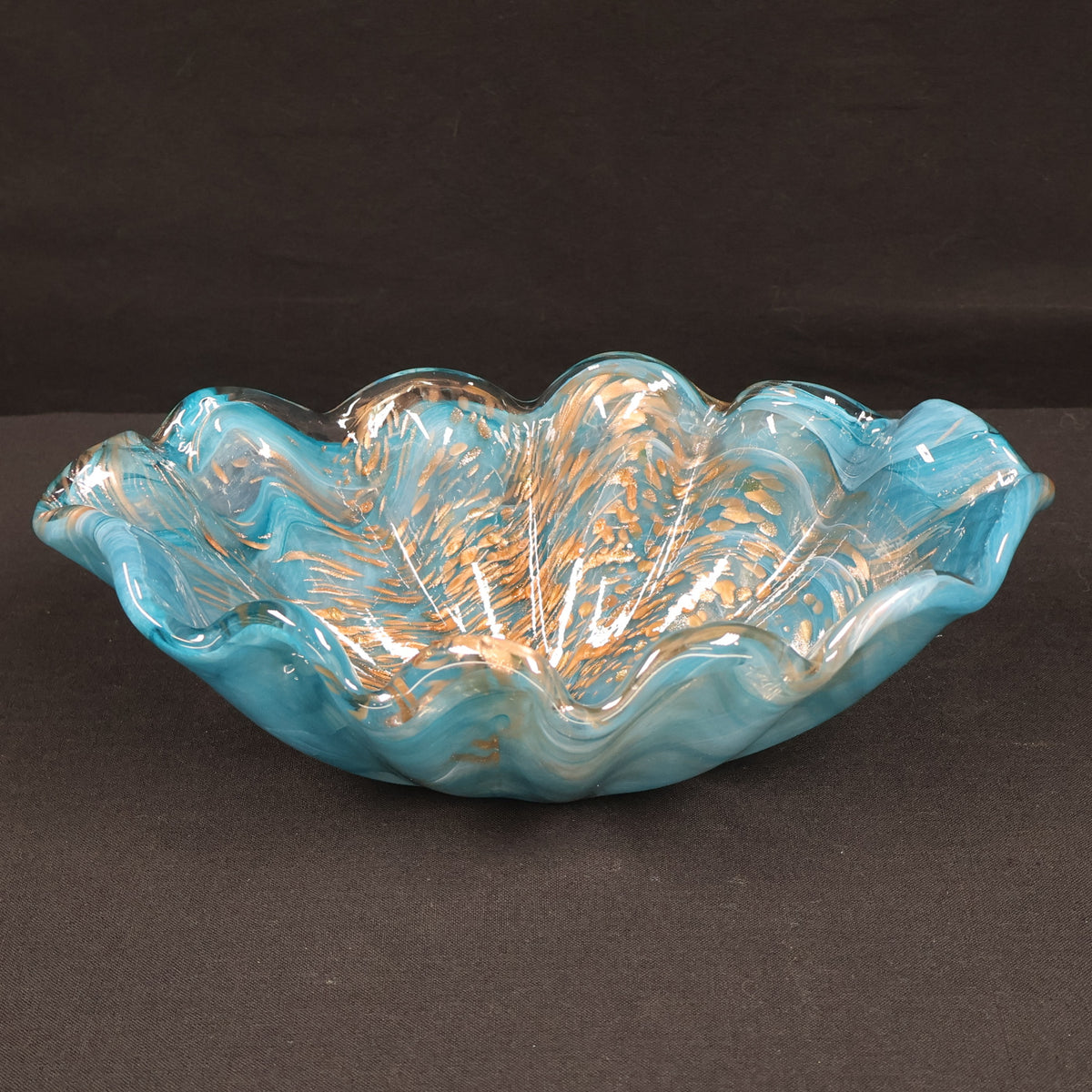 Murano-like Shell Aventurine Bowl