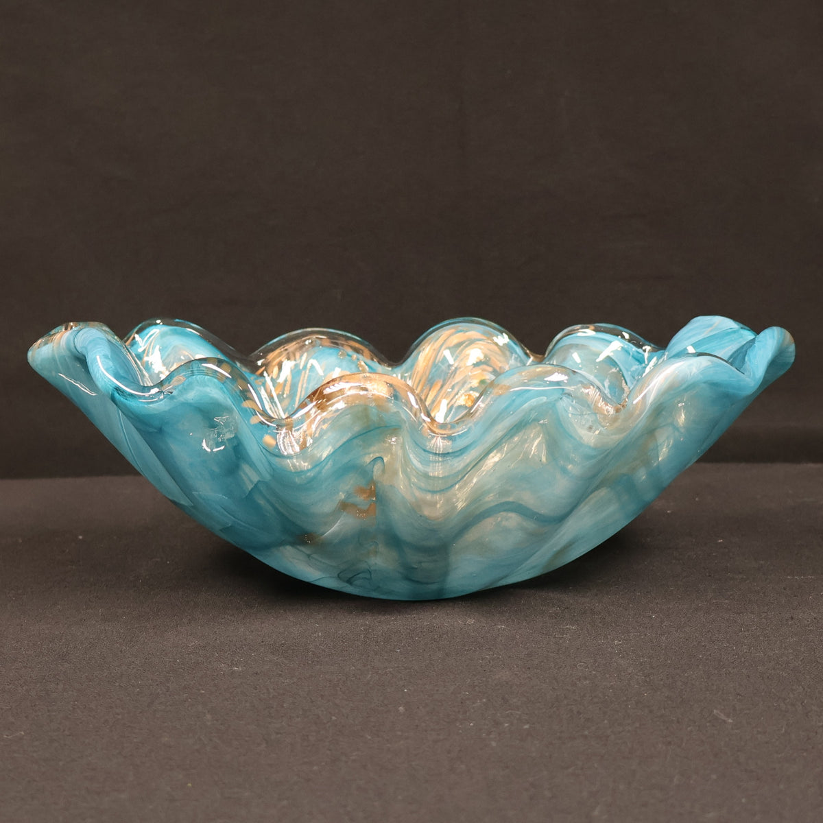 Murano-like Shell Aventurine Bowl