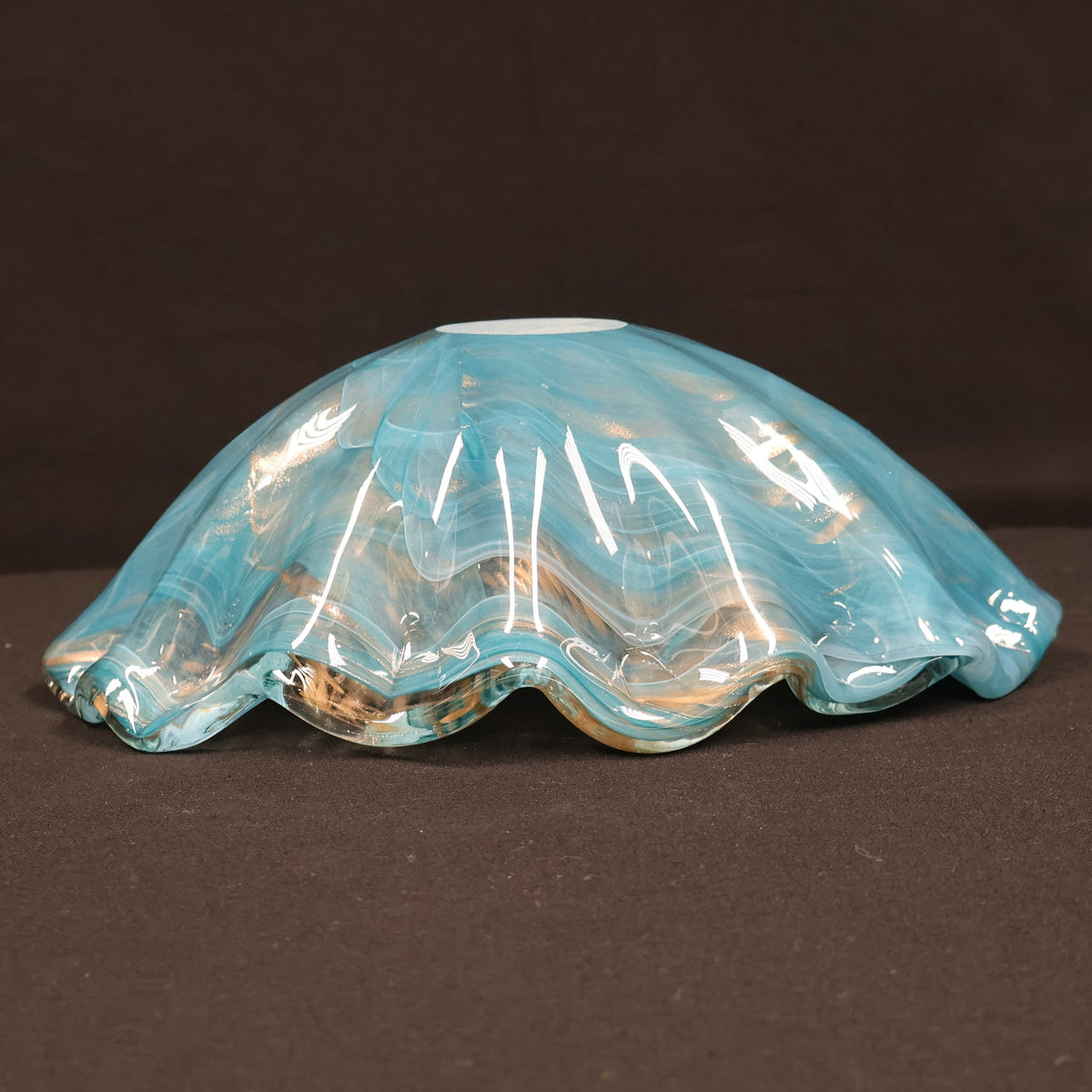 Murano-like Shell Aventurine Bowl