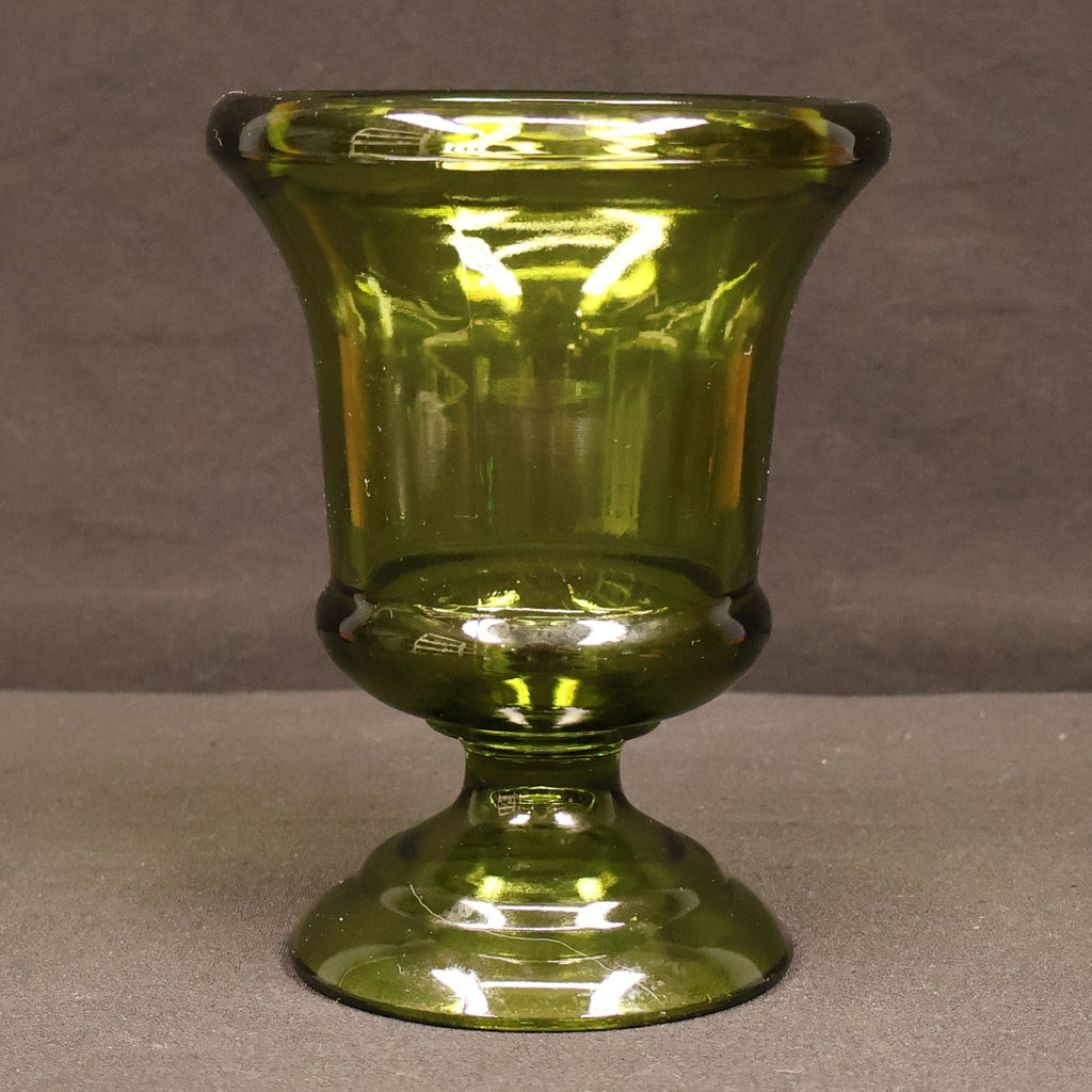 Indiana Glass Avocado Green Footed Pedestal Vase/Urn