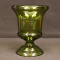 Indiana Glass Avocado Green Footed Pedestal Vase/Urn
