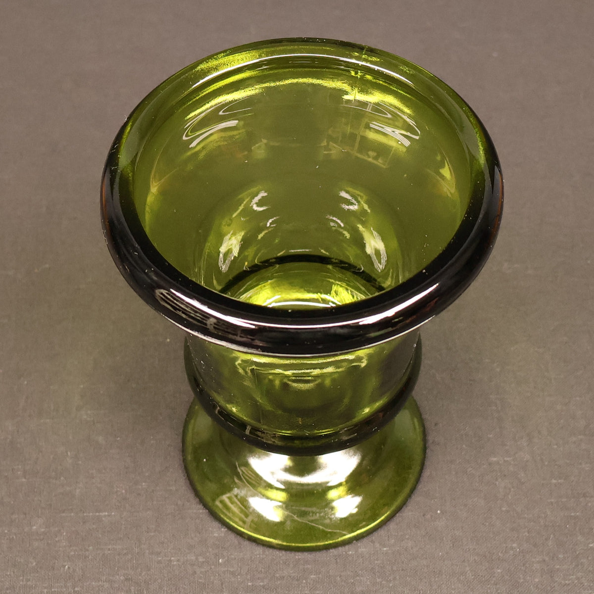 Indiana Glass Avocado Green Footed Pedestal Vase/Urn