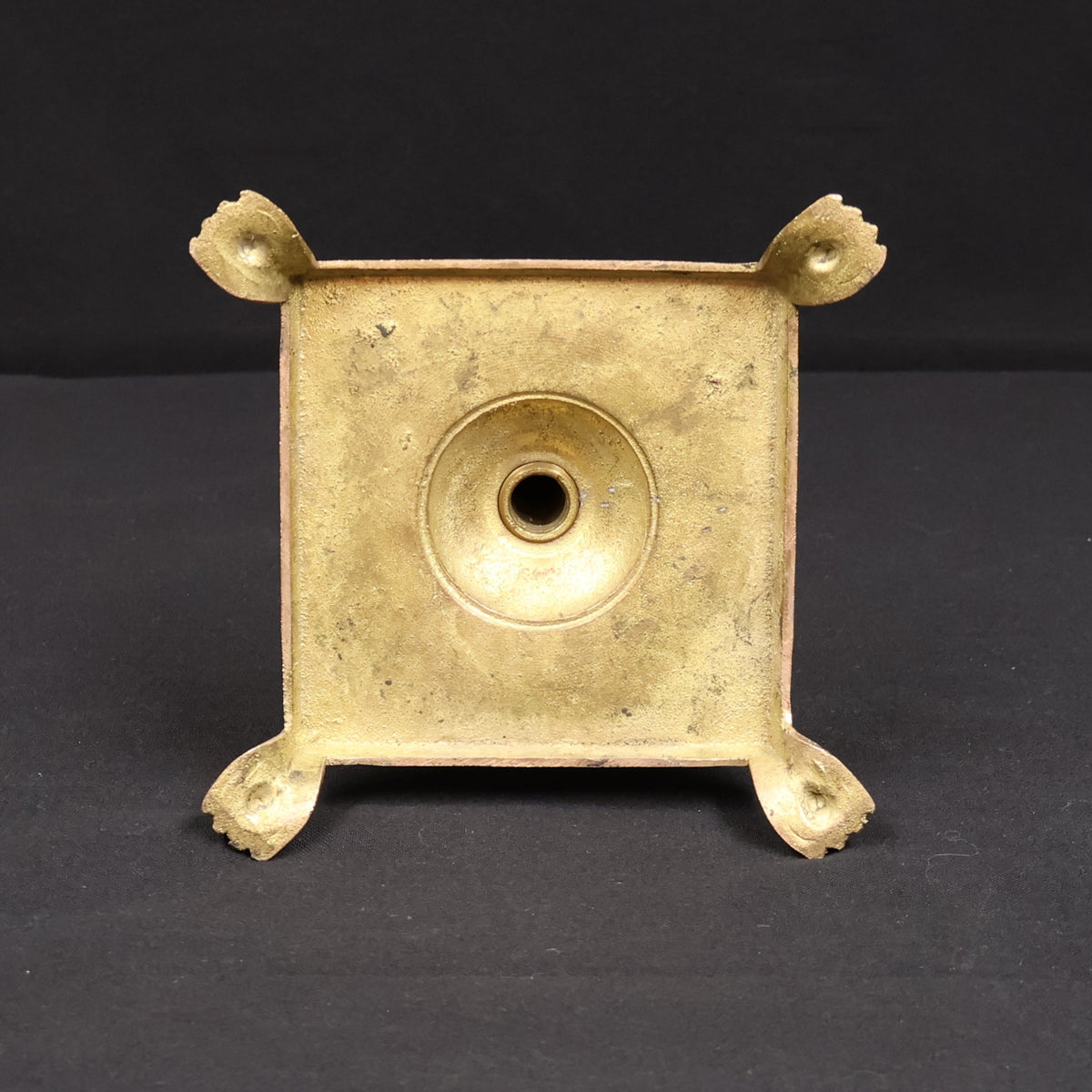 Brass Candlesticks with Extended Lions Feet
