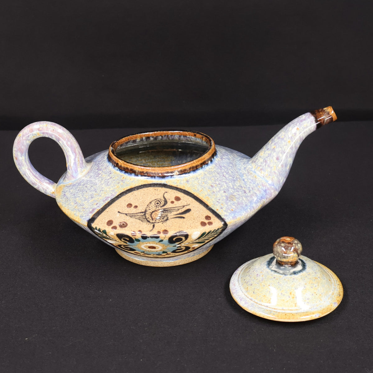 Tonala Netzi Sandstone Ceramic Teapot