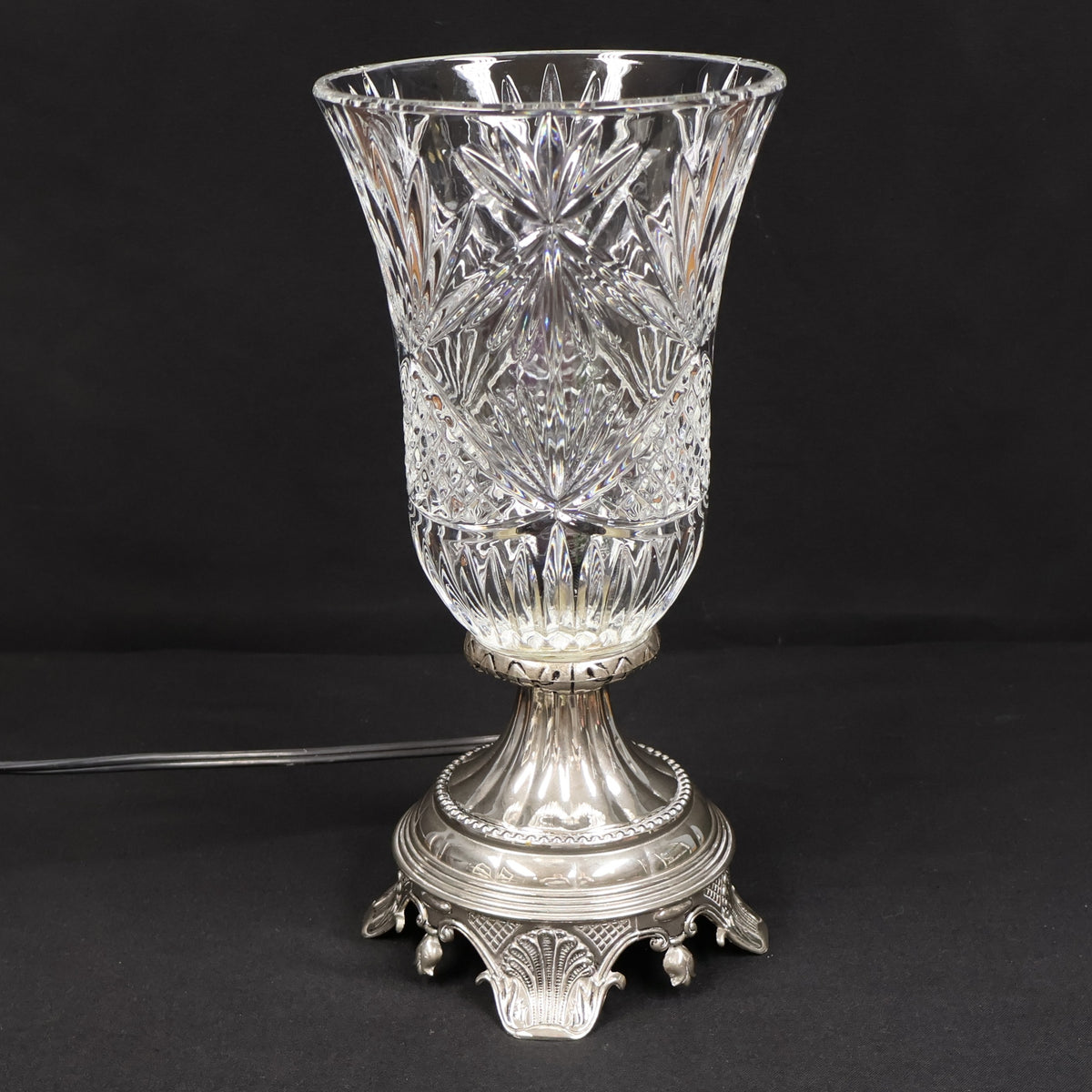 Godinger Shannon Crystal Electric Hurricane Lamp