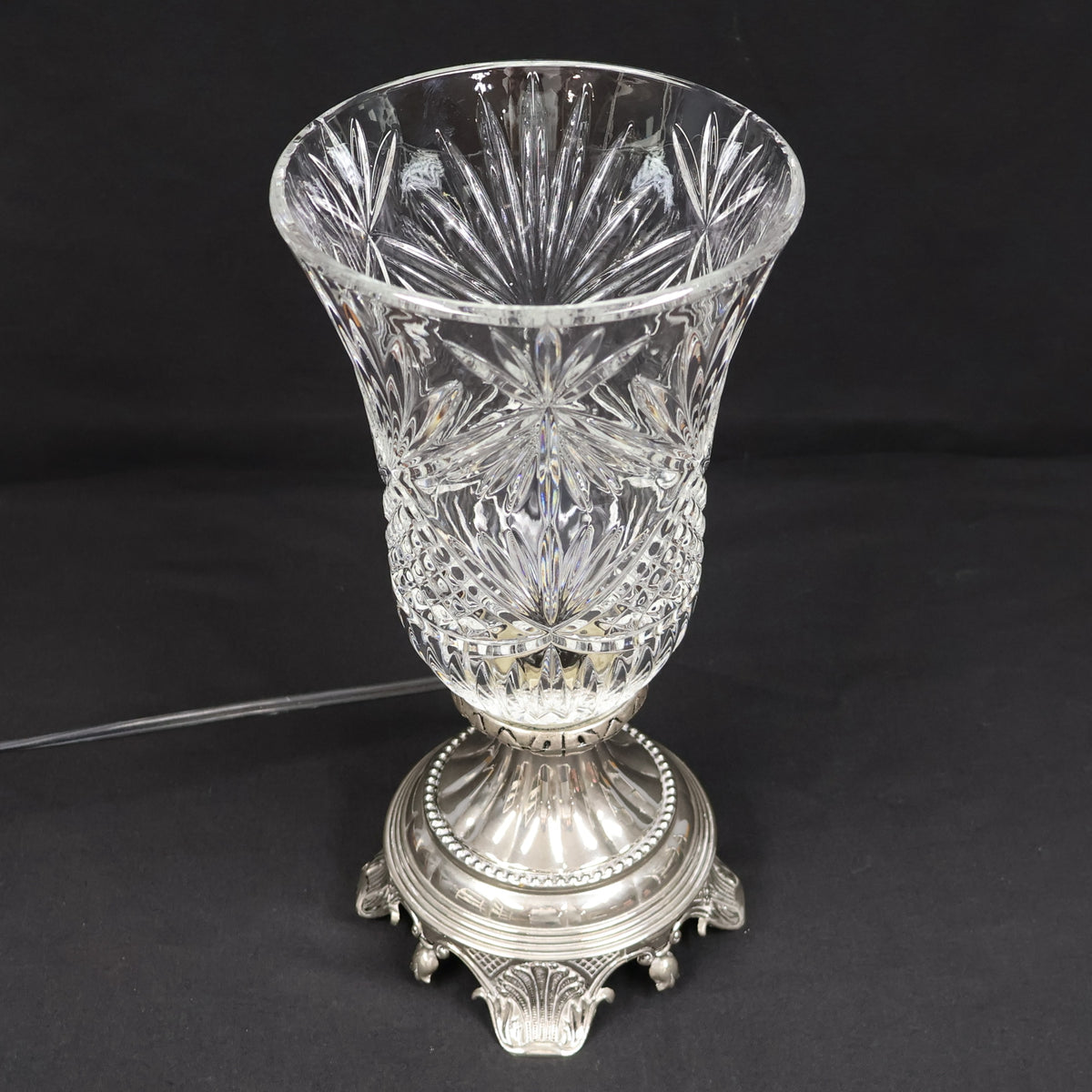 Godinger Shannon Crystal Electric Hurricane Lamp