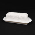 Imperial Glass Milk Glass Covered Butter Dish