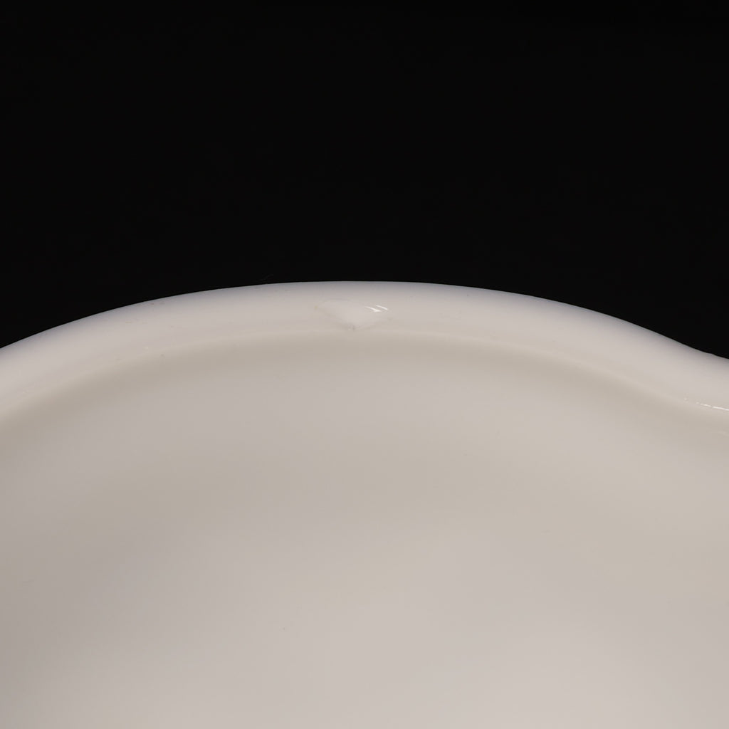 McKee Milk Glass Footed Bowl Toltec Pattern