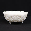 McKee Milk Glass Footed Bowl Toltec Pattern