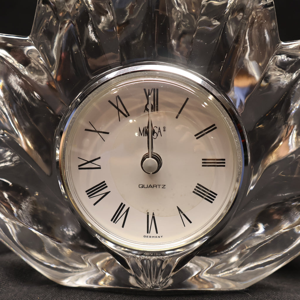 Mikasa Fleurisse Crystal Desk Clock