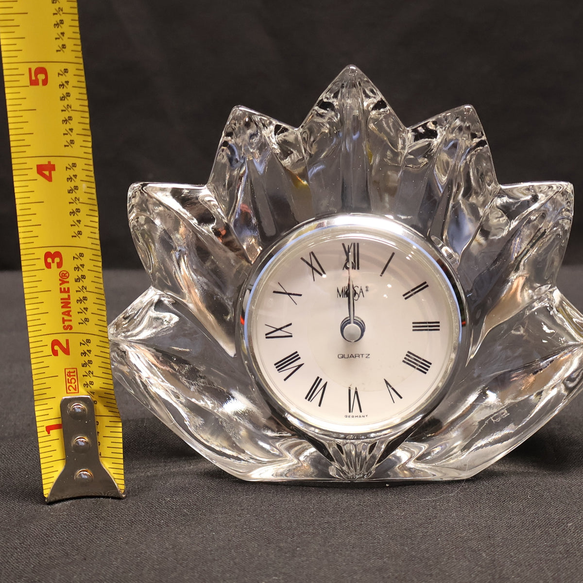 Mikasa Fleurisse Crystal Desk Clock