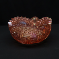 LE Smith Comet in the Stars Pink Carnival Glass Bowl