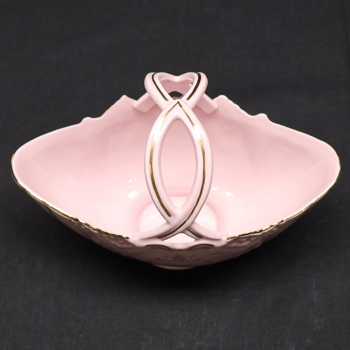 Leander 1946 China de Boheme Pink Porcelain Basket