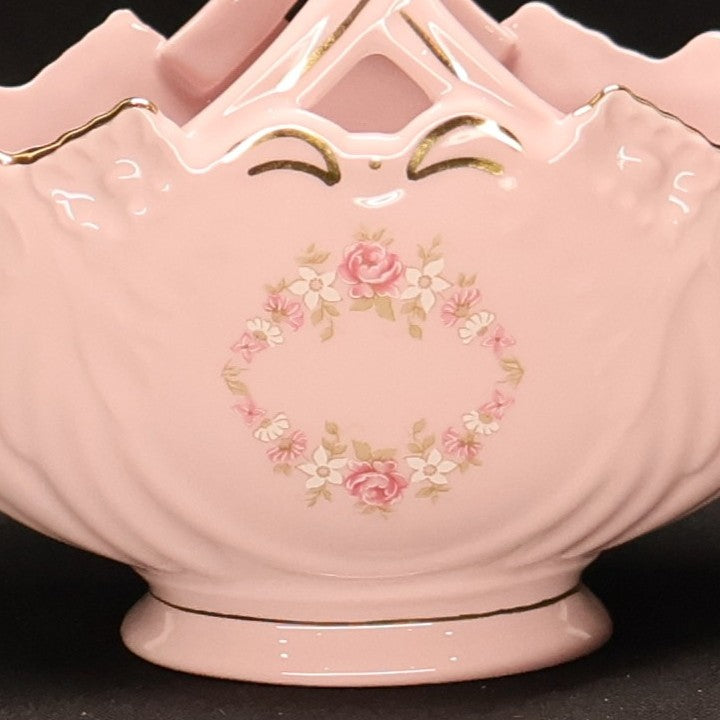 Leander 1946 China de Boheme Pink Porcelain Basket