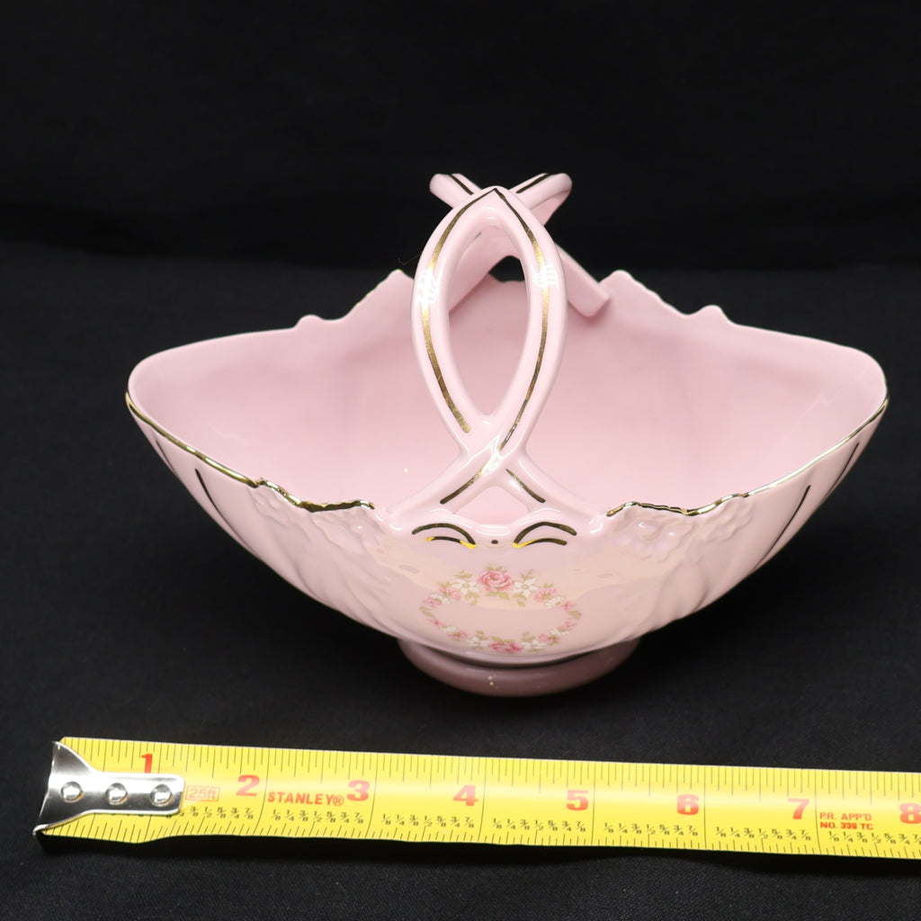 Leander 1946 China de Boheme Pink Porcelain Basket