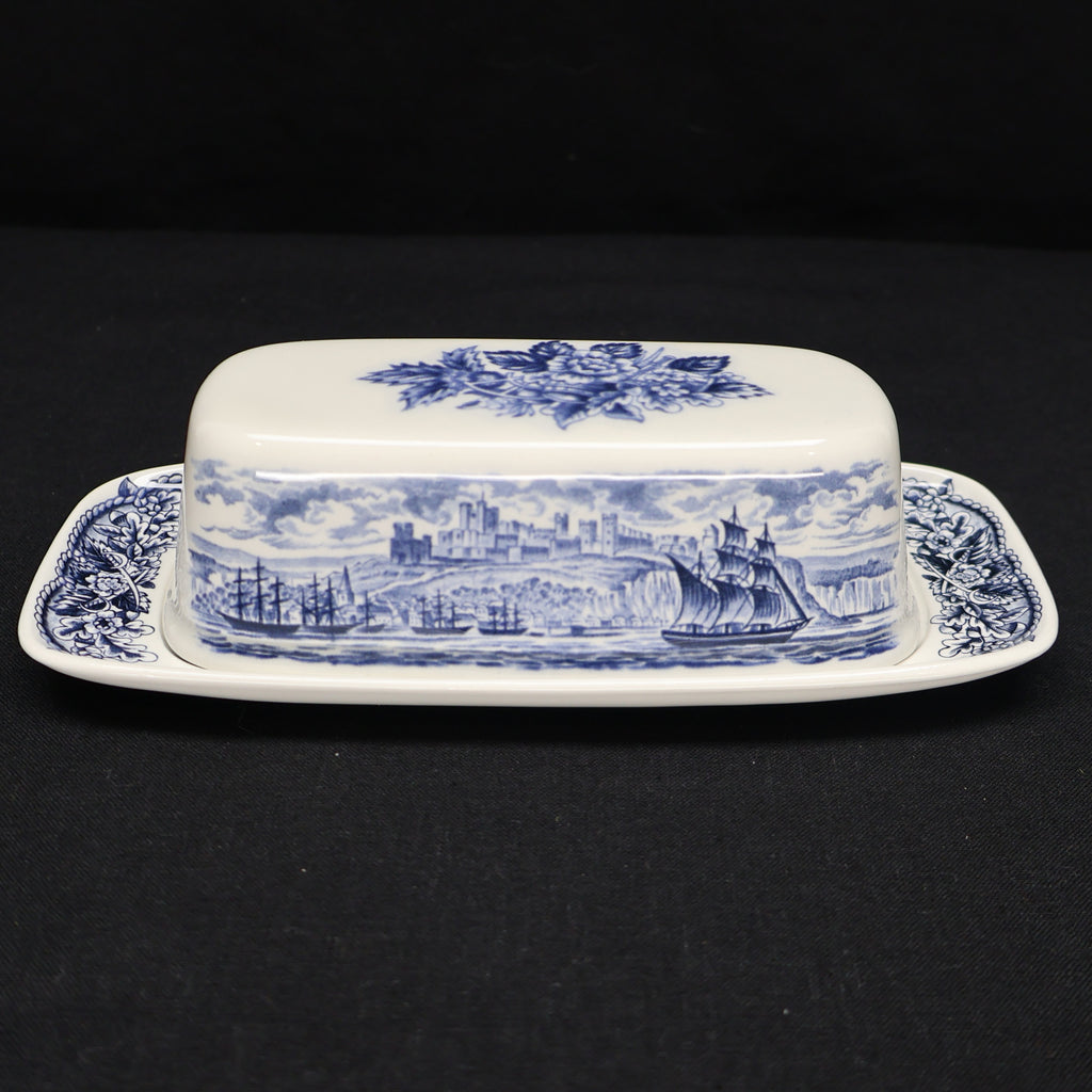 Historical Ports of England Covered Butter Dish
