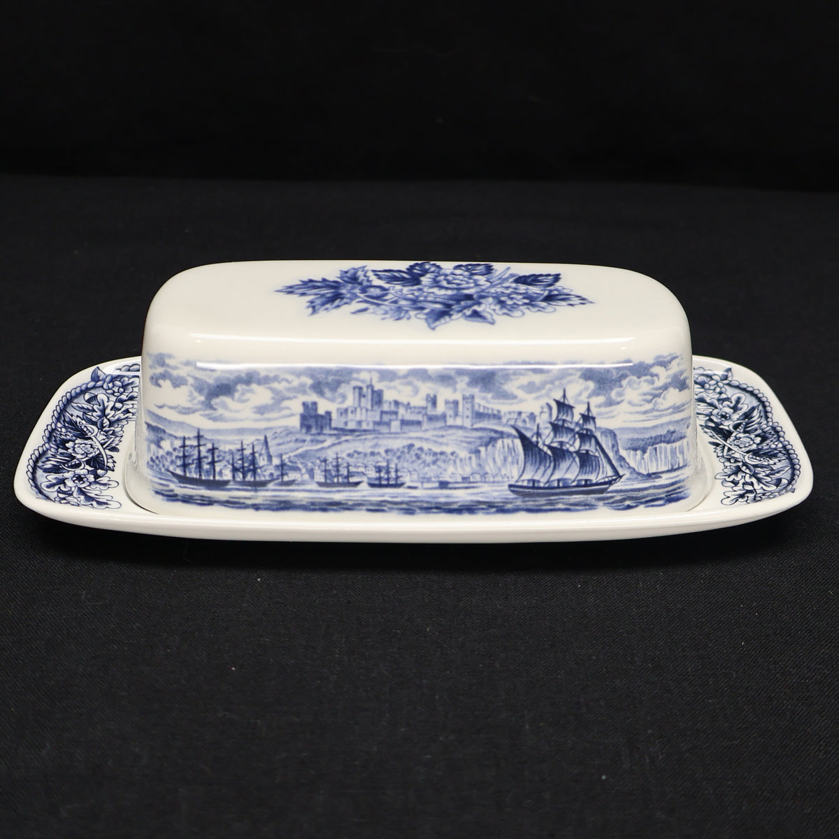 Historical Ports of England Covered Butter Dish