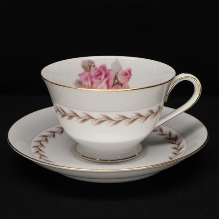 Noritake Rosemont (Pattern 5048) Cup and Saucer